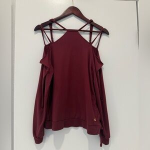🪩 True Religion Maroon Strappy Blouse